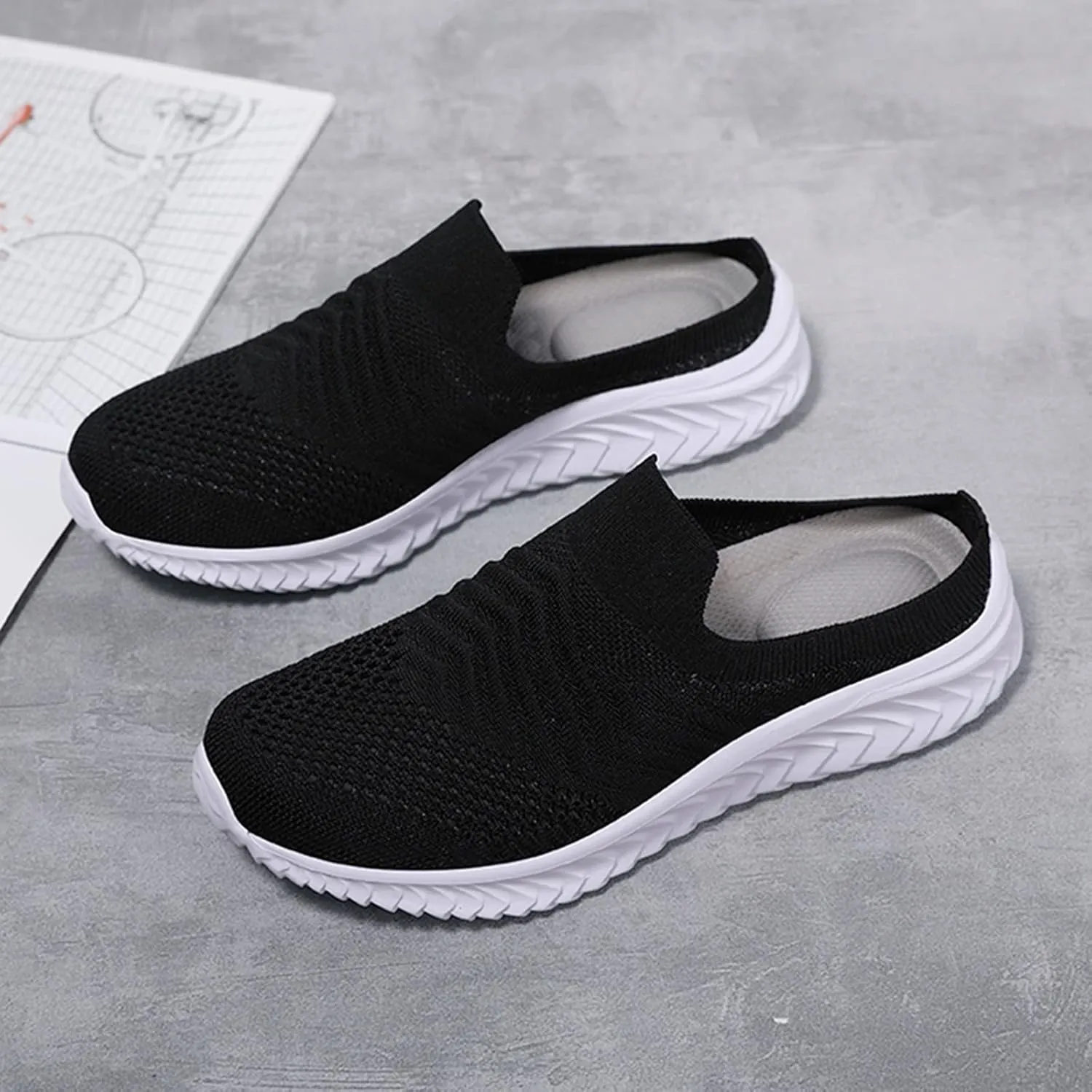 Slip On Casual Boat Shoes for Women Breathable Ladies Comfortable Lightweight Shoe Classic Comfort Flat Fashion Sneakers Low Top Elastic Footwears for Gym Travel Outdoor Indoor