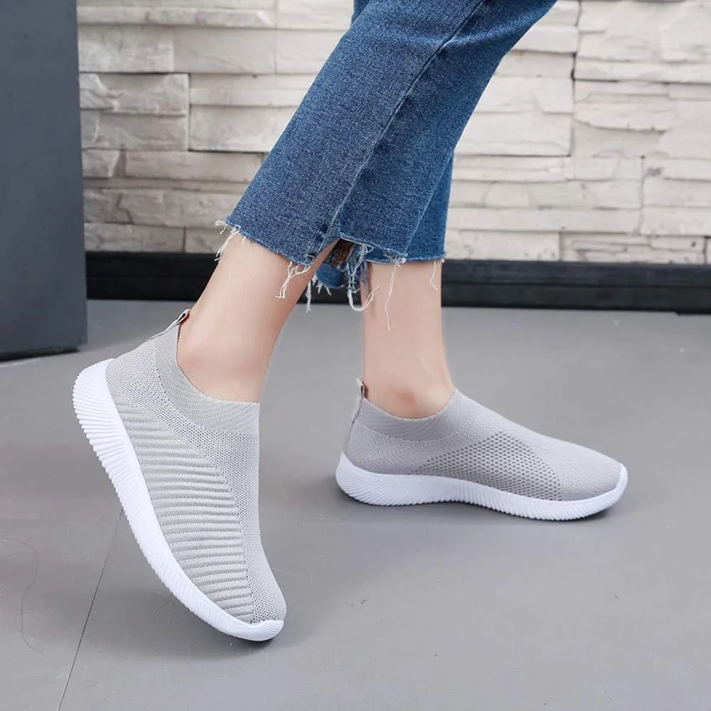 Sneakers for Women Walking Shoes Non Slip Lightweight Slip On Shoes Women Casual Shoes Dressy Casual White Platform Sneakers Slip On Tennis Shoe White Loafers