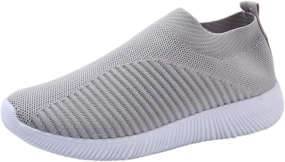 Sneakers for Women Walking Shoes Non Slip Lightweight Slip On Shoes Women Casual Shoes Dressy Casual White Platform Sneakers Slip On Tennis Shoe White Loafers