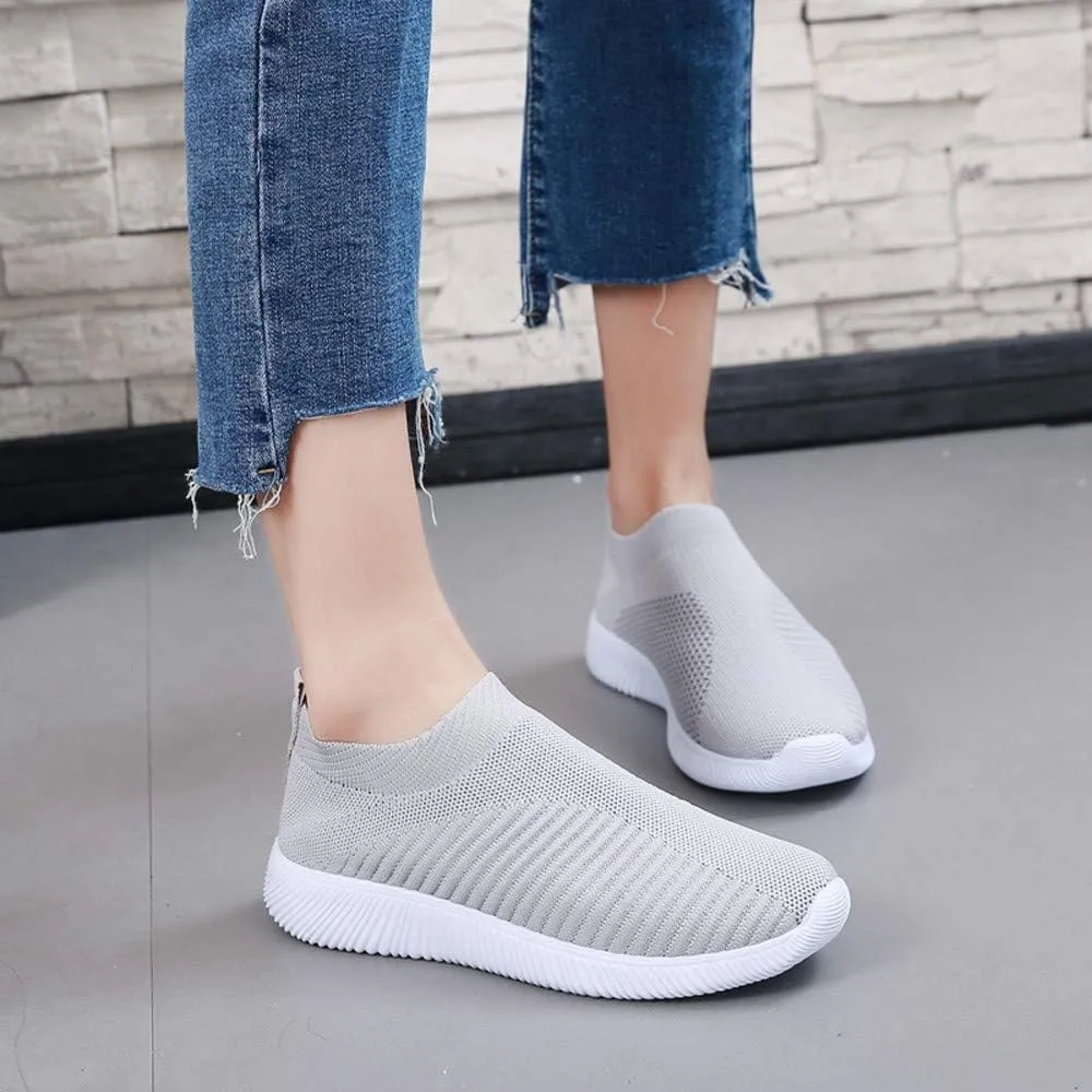 Sneakers for Women Walking Shoes Non Slip Lightweight Slip On Shoes Women Casual Shoes Dressy Casual White Platform Sneakers Slip On Tennis Shoe White Loafers