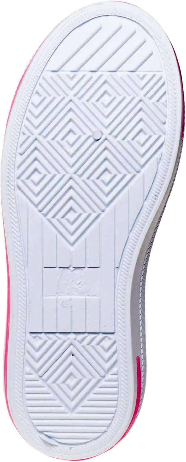 Sneakers-Low Top Casual Canvas Shoes Slip on Lace Up Multicolor Tennis (Little Big Kid US Medium)
