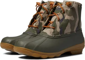 Sperry Womens Syren Gulf Camo Duck Casual Boots Ankle Low Heel 1-2" - Green - Size 10 M