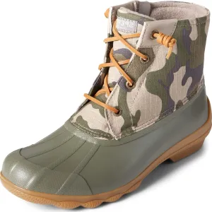 Sperry Womens Syren Gulf Camo Duck Casual Boots Ankle Low Heel 1-2" - Green - Size 8.5 M