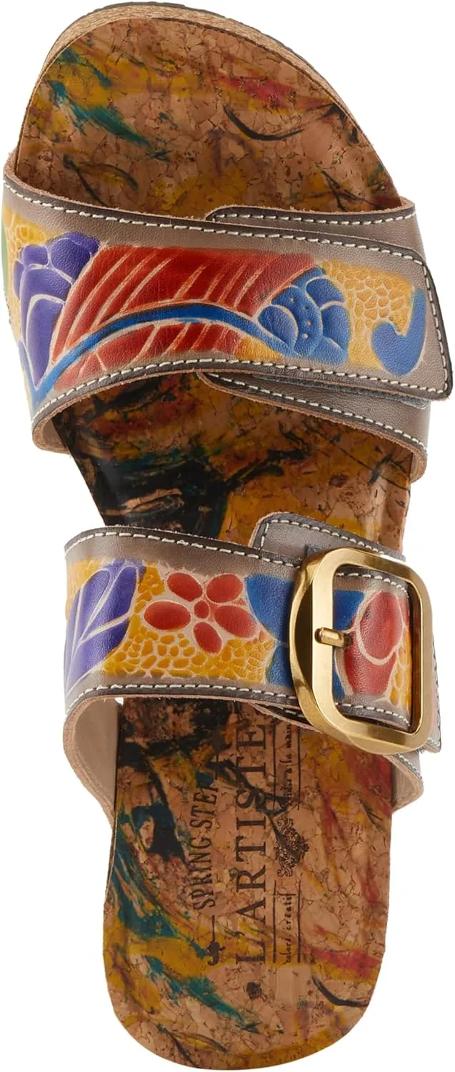 Spring Step L'Artiste Women's BRISEIS - Hand-Painted Slip-On Sandals for Stylish Wanderers