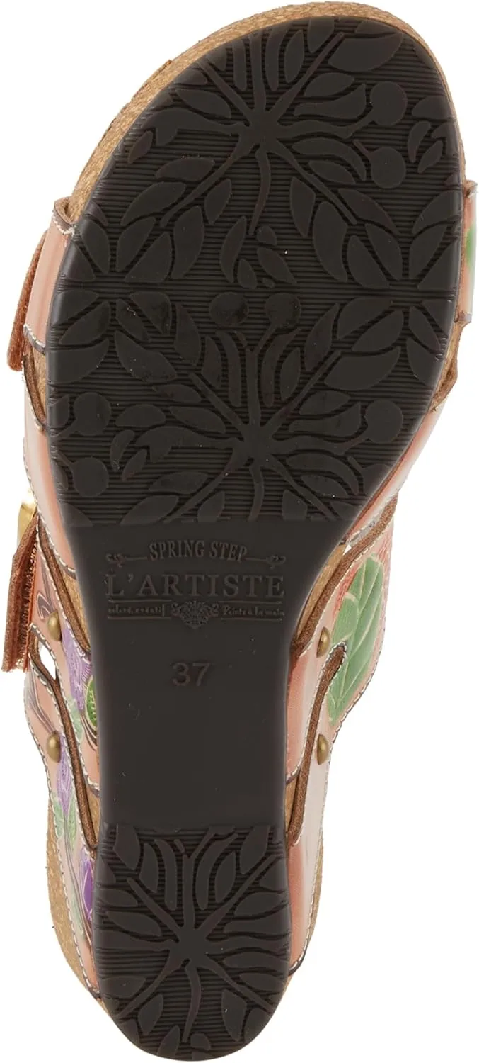 Spring Step L'Artiste Women's BRISEIS - Hand-Painted Slip-On Sandals for Stylish Wanderers