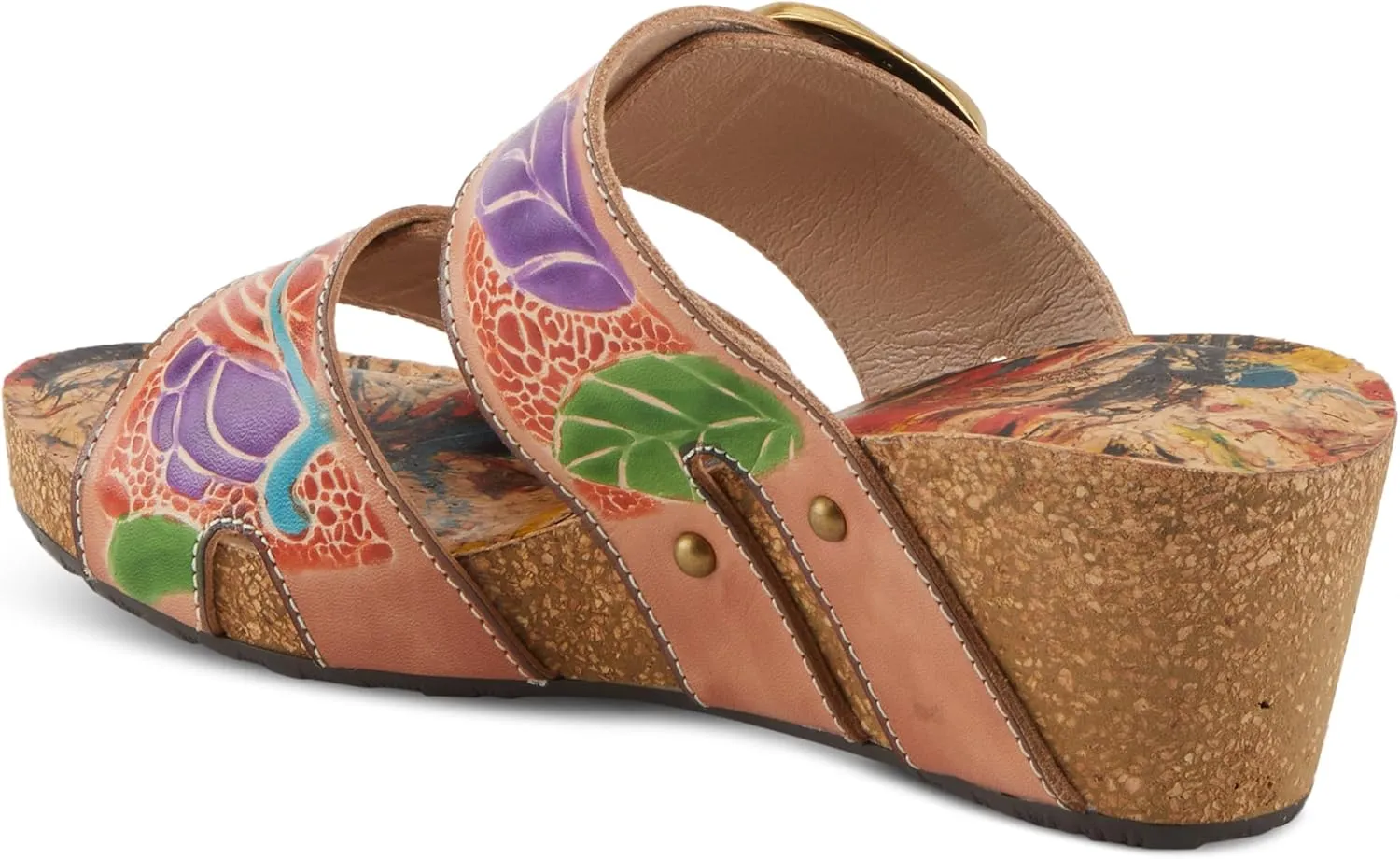 Spring Step L'Artiste Women's BRISEIS - Hand-Painted Slip-On Sandals for Stylish Wanderers