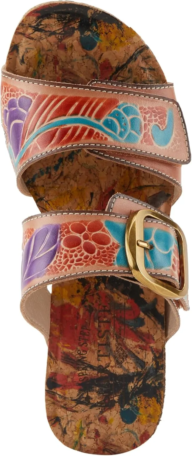 Spring Step L'Artiste Women's BRISEIS - Hand-Painted Slip-On Sandals for Stylish Wanderers