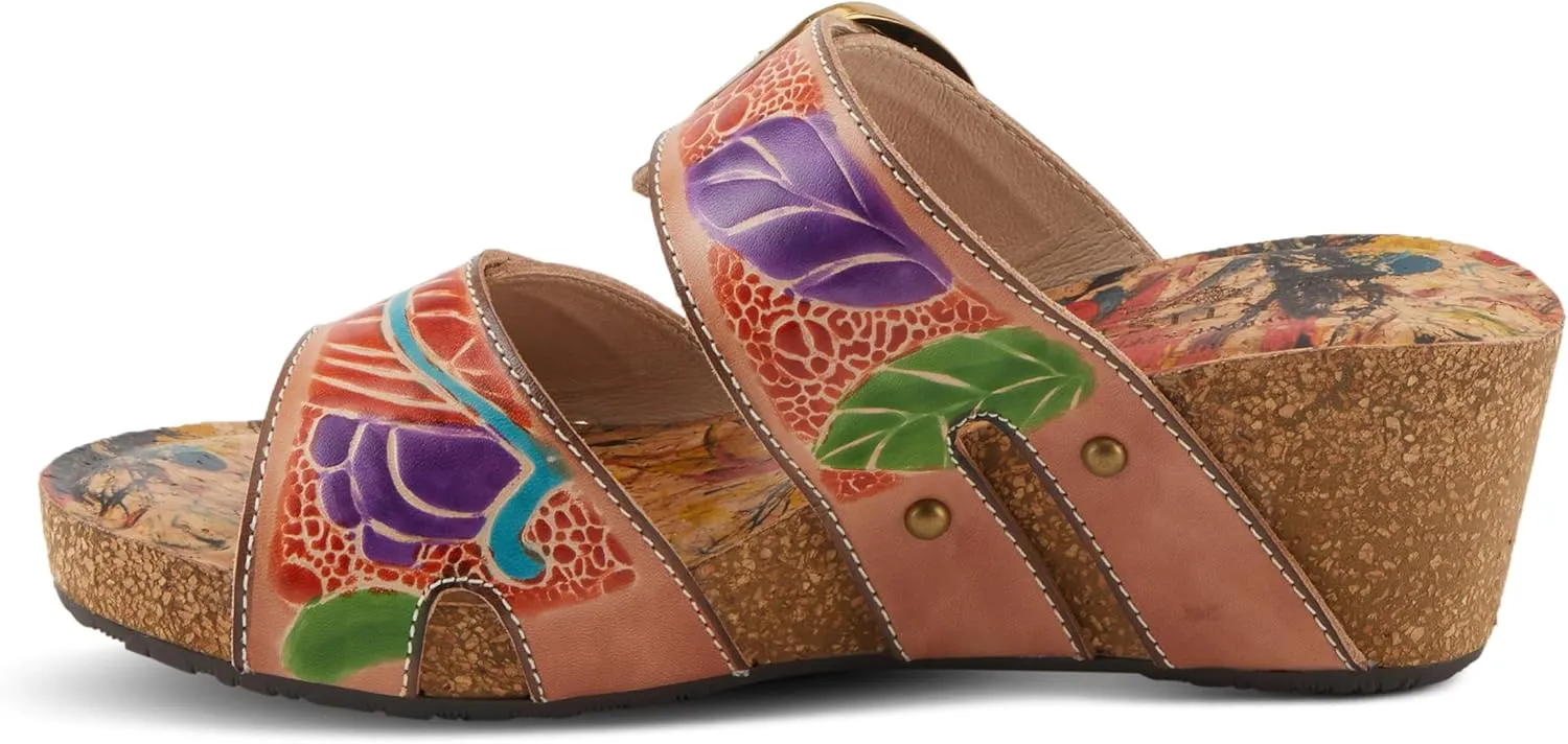 Spring Step L'Artiste Women's BRISEIS - Hand-Painted Slip-On Sandals for Stylish Wanderers