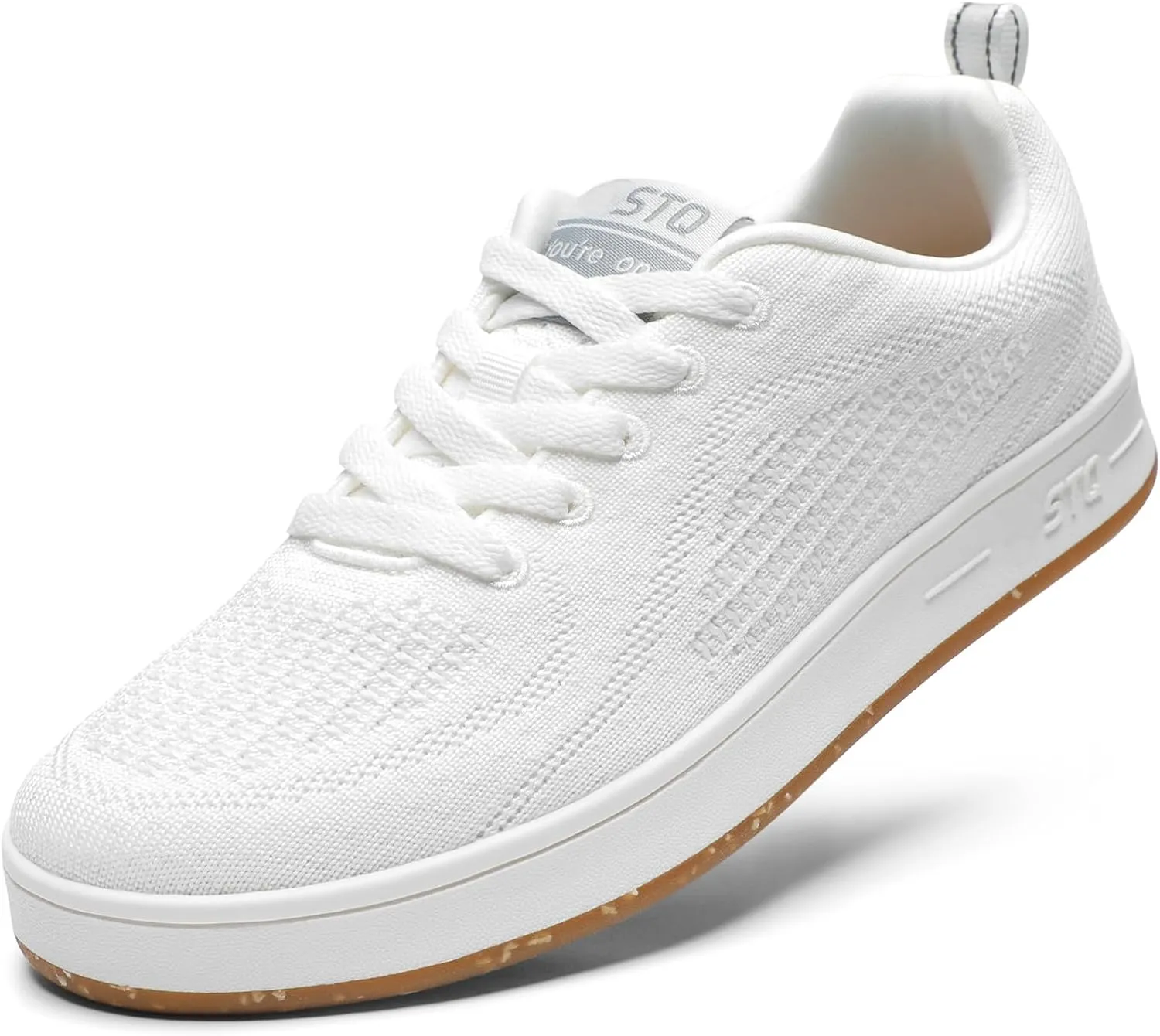 STQ Womens Lace Up Fashion Sneakers Business Casual Shoes | Breathable Mesh Upper Walking Shoes