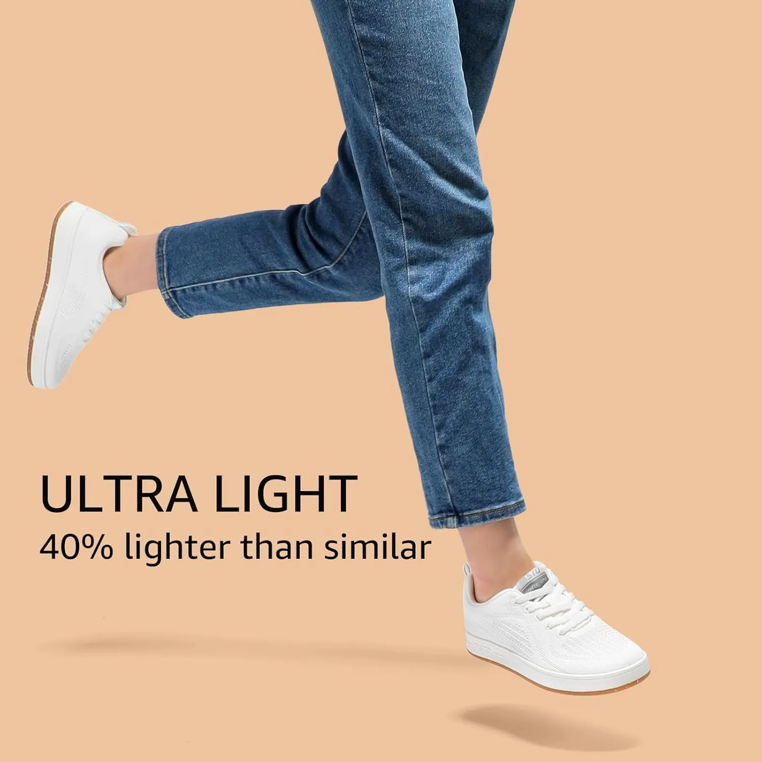 STQ Womens Lace Up Fashion Sneakers Business Casual Shoes | Breathable Mesh Upper Walking Shoes