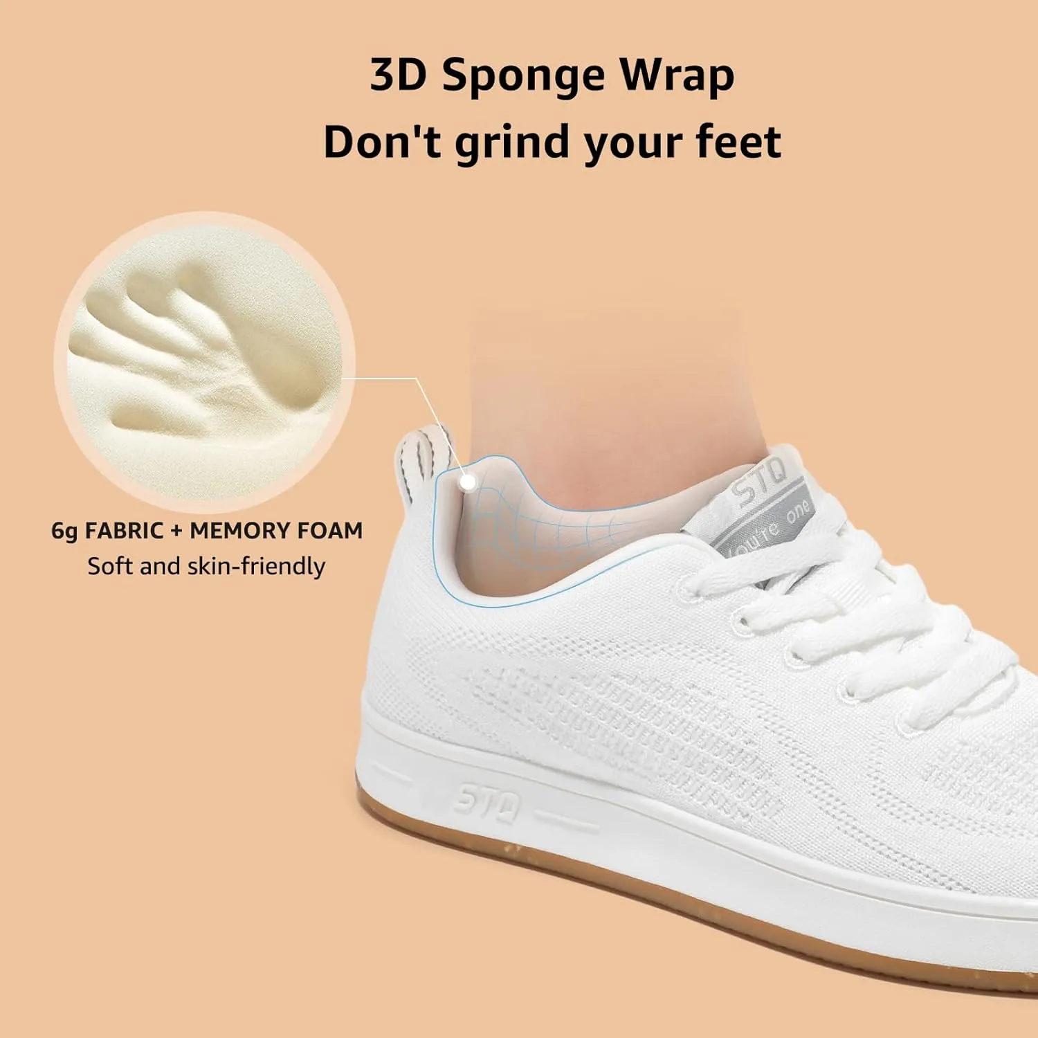 STQ Womens Lace Up Fashion Sneakers Business Casual Shoes | Breathable Mesh Upper Walking Shoes