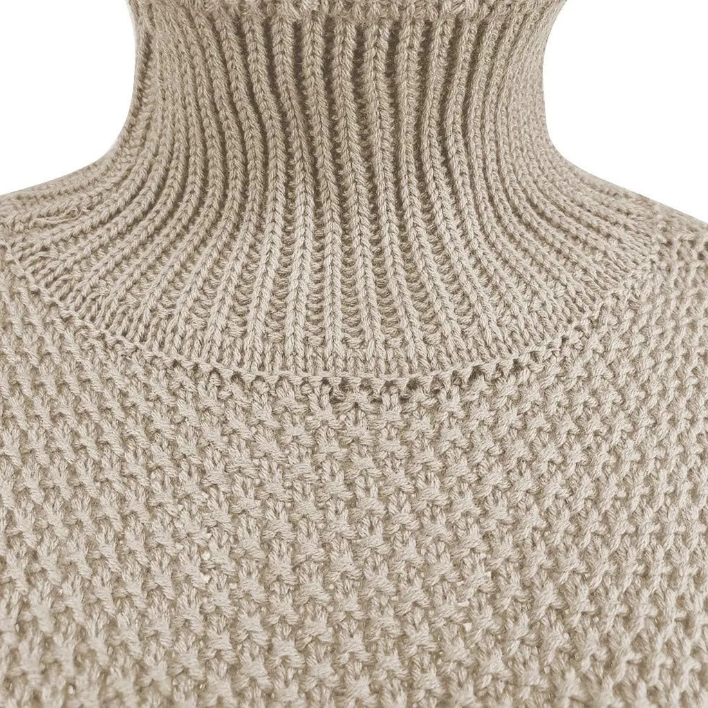 Sweaters for Women Oversized Turtleneck Batwing Sleeve Knitted Sweaters Casual Loose Warm Solid Color Pullover Tops