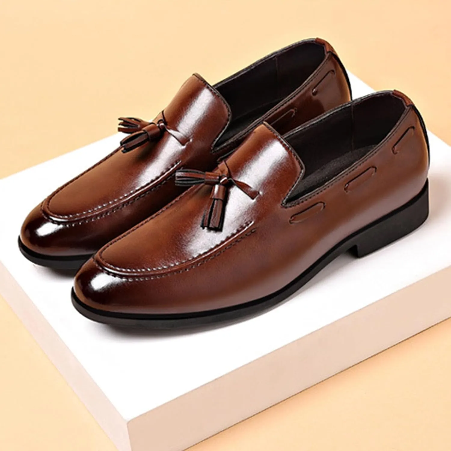 Tassel Loafers Men Fashion Slip on Dress Shoes Driving Flats Comfy Lightweight Workout Shoe Black Brown Hiking Party Footwear