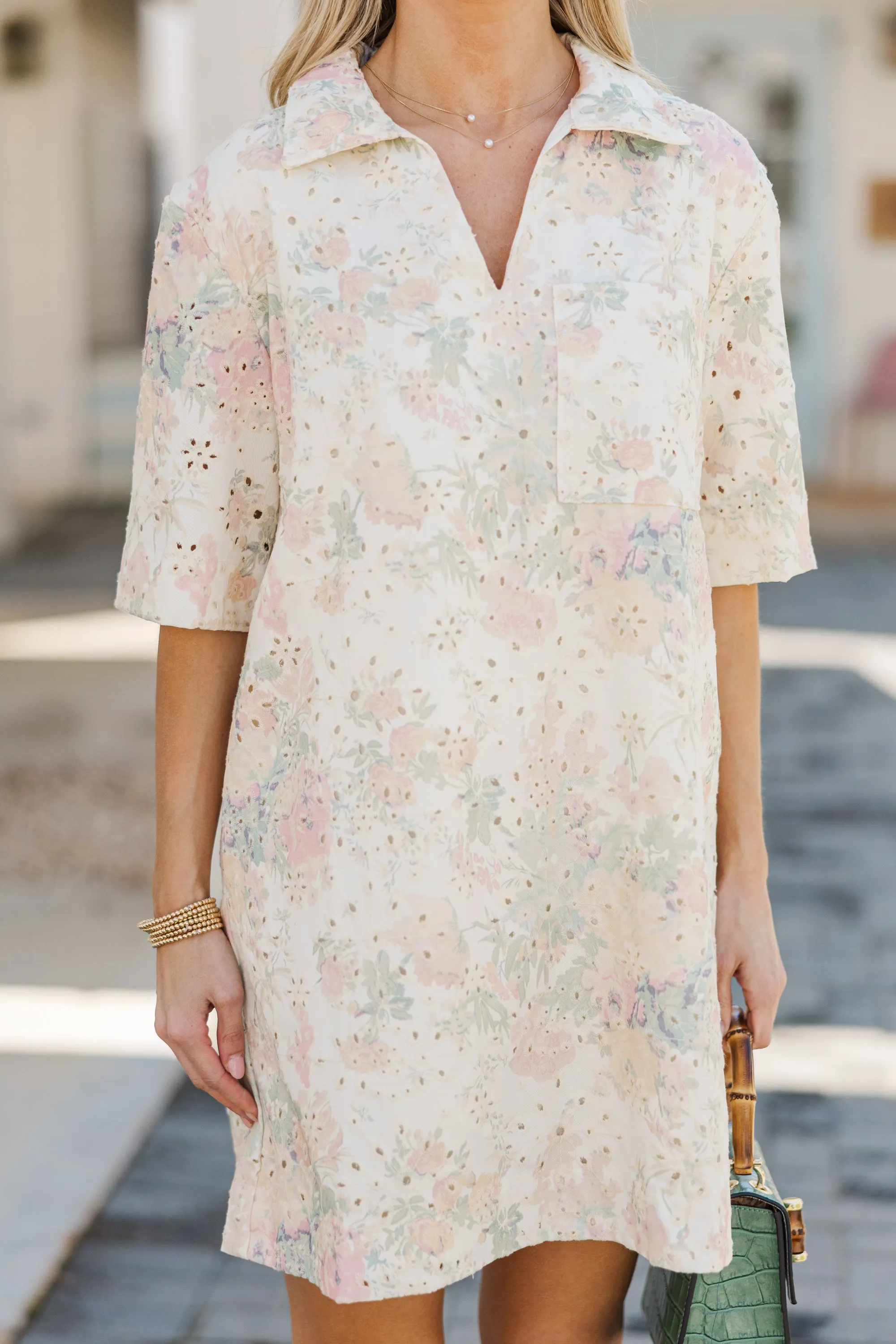 The Connection Blush Eyelet Dress