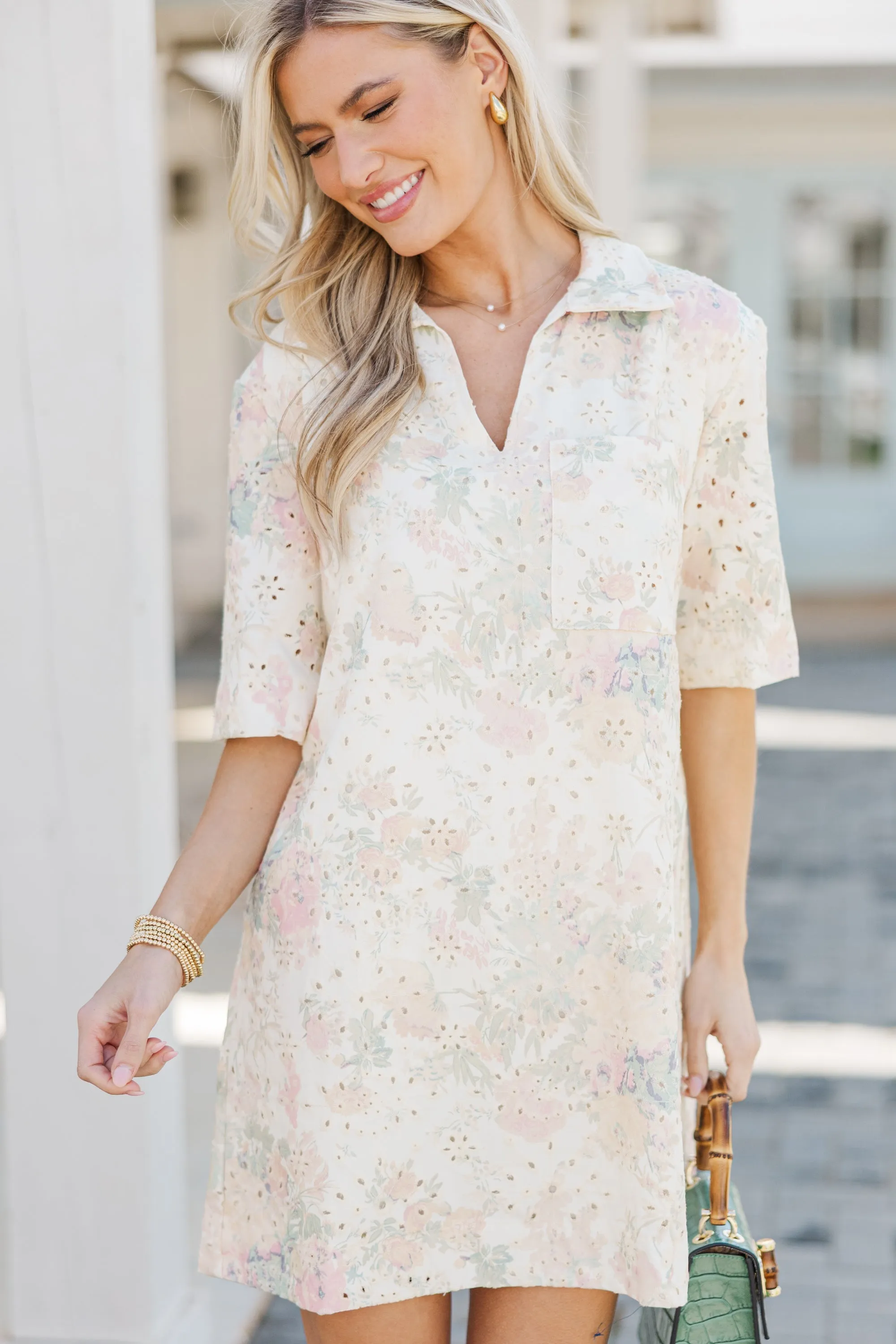 The Connection Blush Eyelet Dress