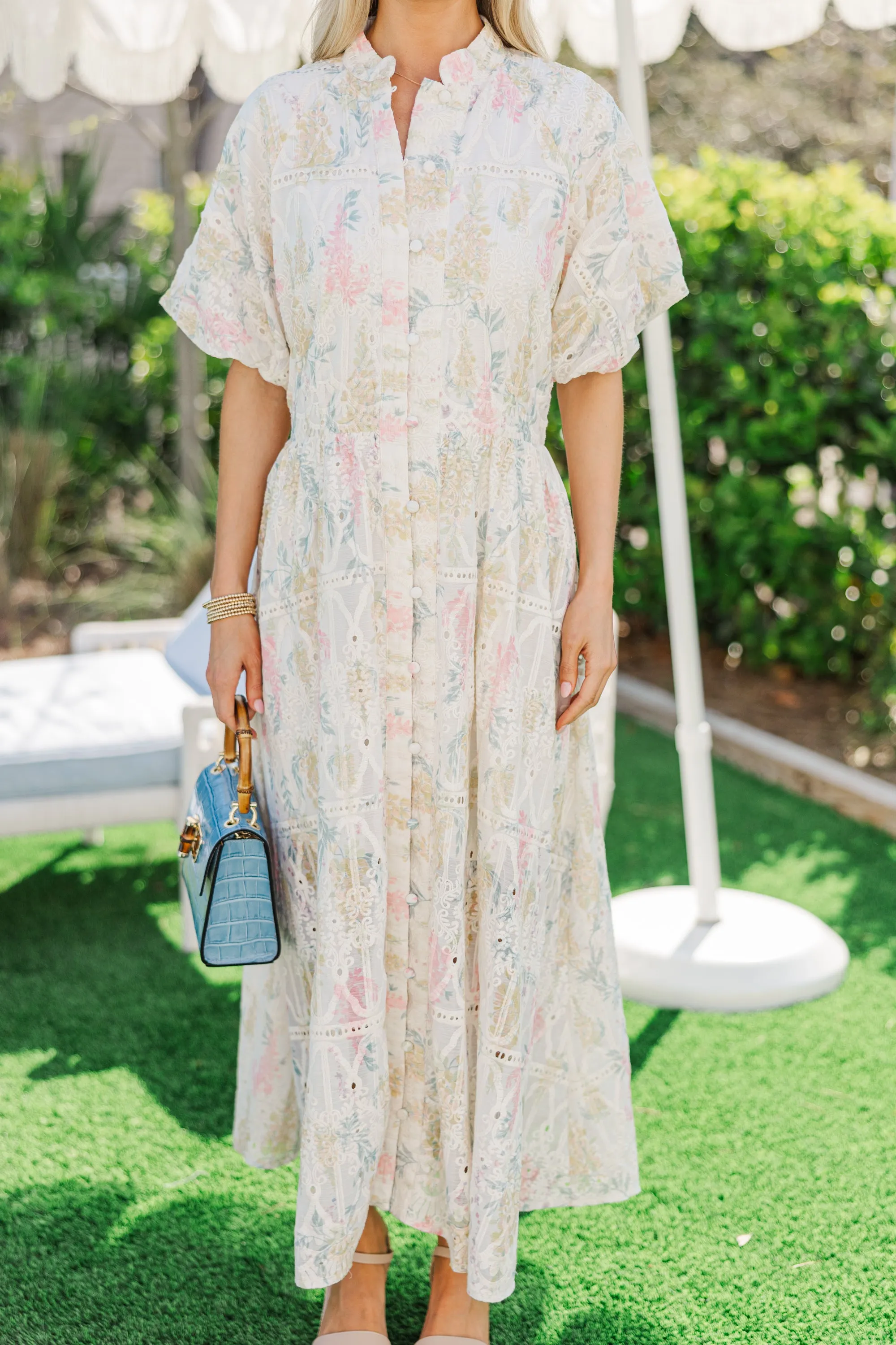 The Connection Yellow Eyelet Maxi Dress
