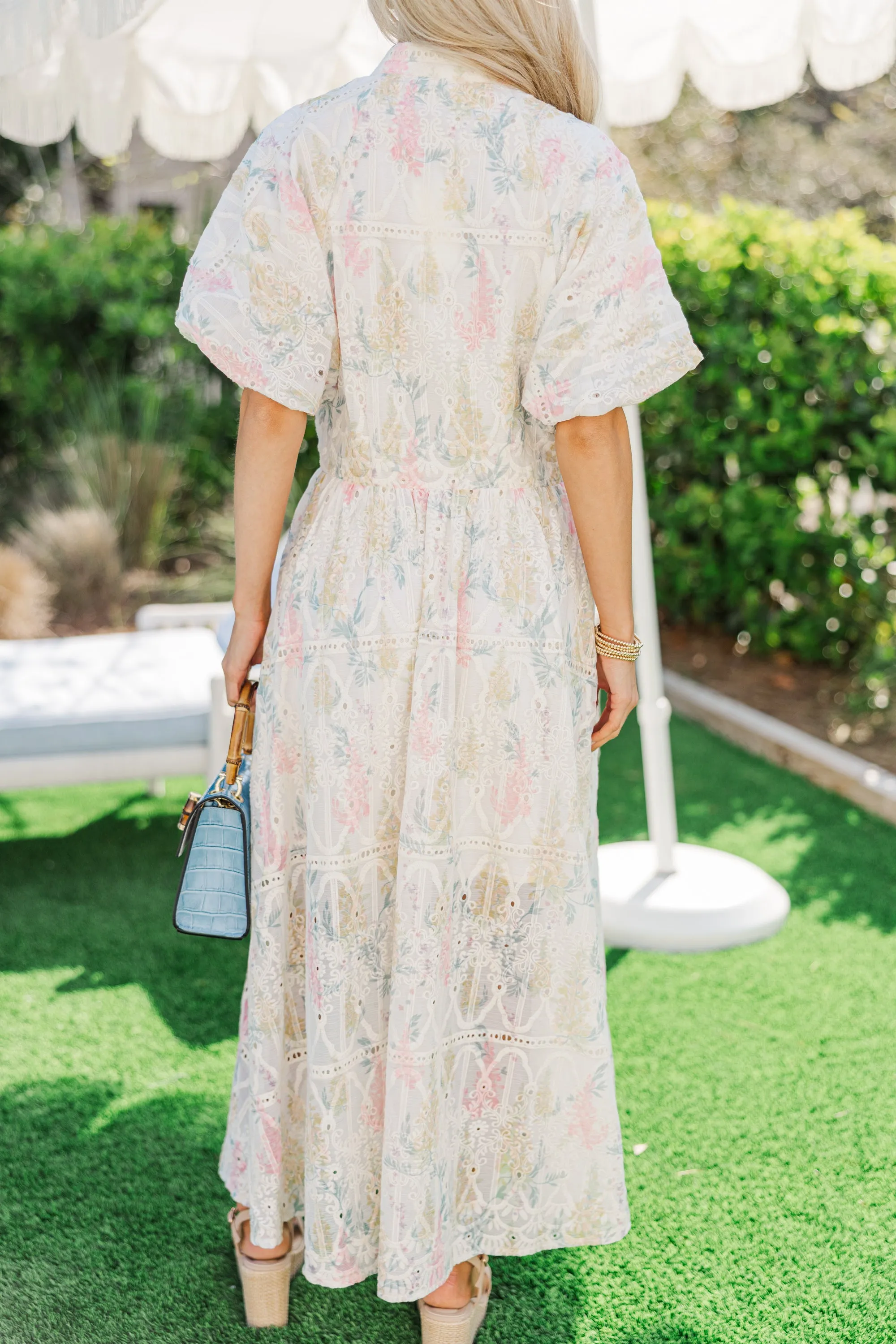 The Connection Yellow Eyelet Maxi Dress