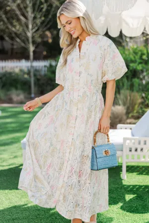 The Connection Yellow Eyelet Maxi Dress