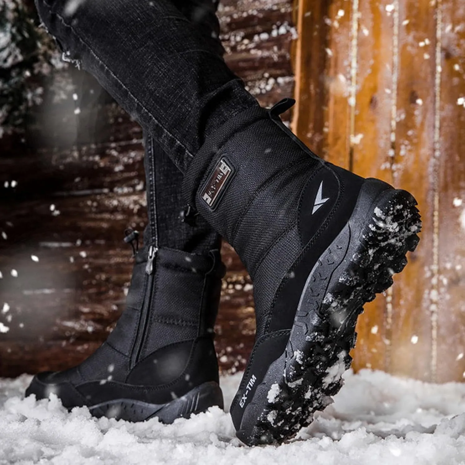 TheFirstYoung Hiking Boots - Men's Orthopedic Ankle Support Arch Support Snow Boots