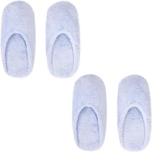 THIRSTY TOWELS Cloud 9 Turkish Spa Slippers, Cozy Plush Lounging Mules, Non-Slip, Washable 2-Pack, Holiday Gift, Stocking Stuffer