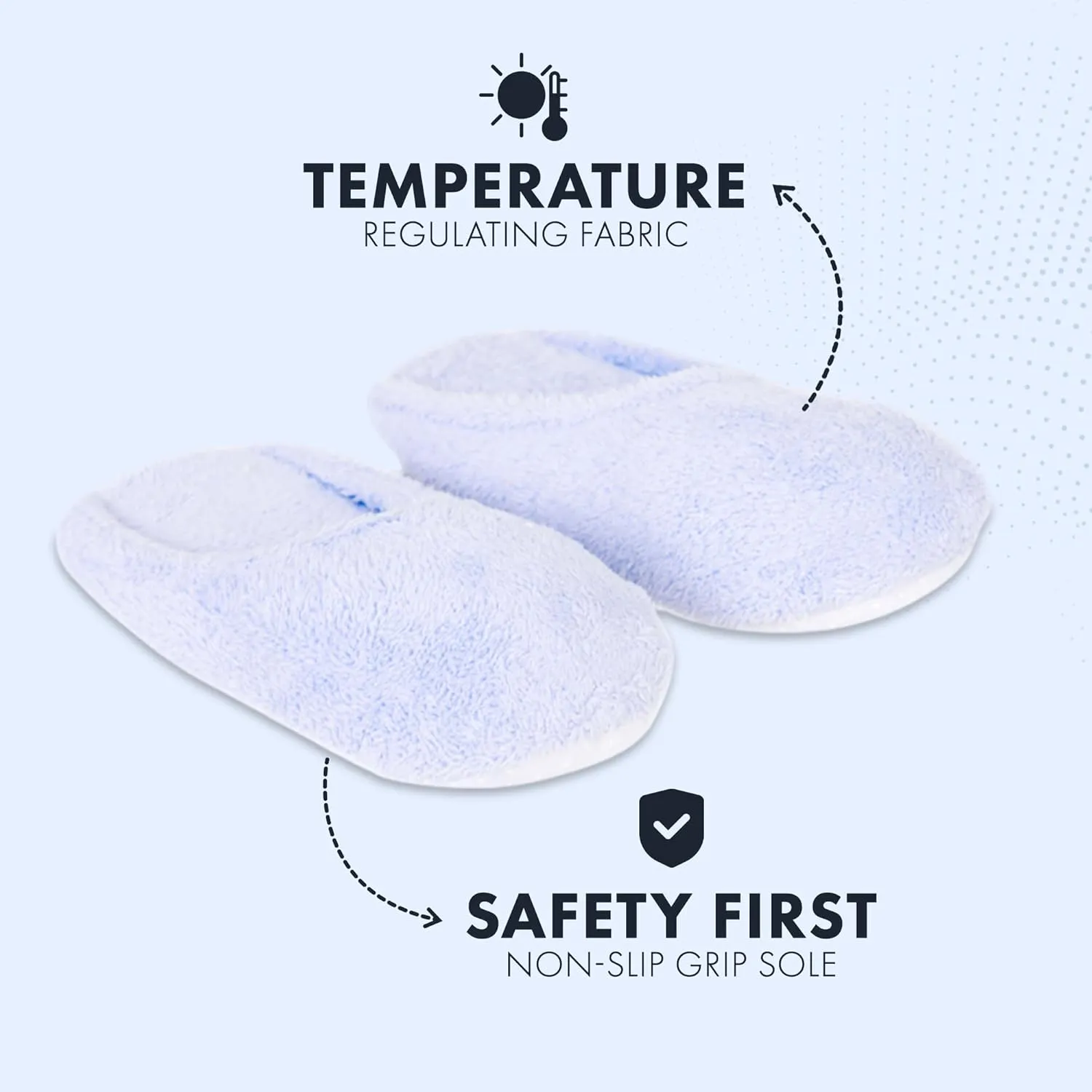 THIRSTY TOWELS Cloud 9 Turkish Spa Slippers, Cozy Plush Lounging Mules, Non-Slip, Washable 2-Pack, Holiday Gift, Stocking Stuffer