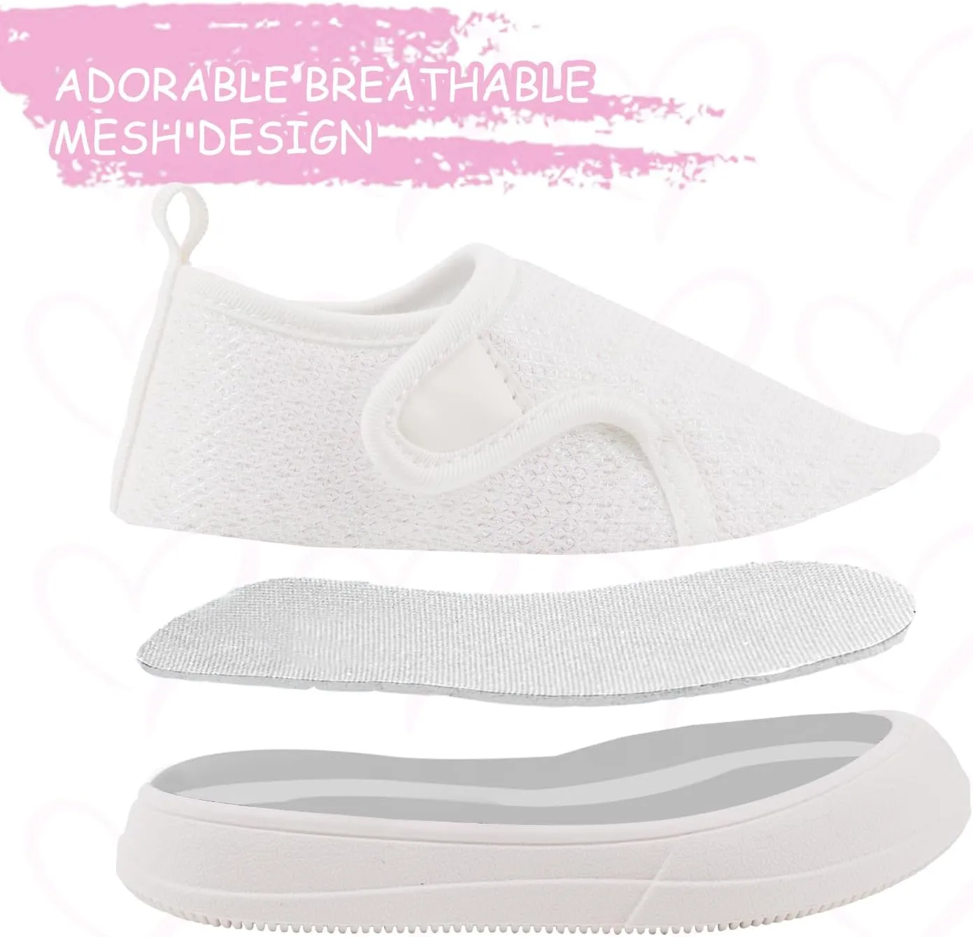 Toandon Baby Toddler Lightweight Flexible Straps Sneakers for 1-7 Yrs