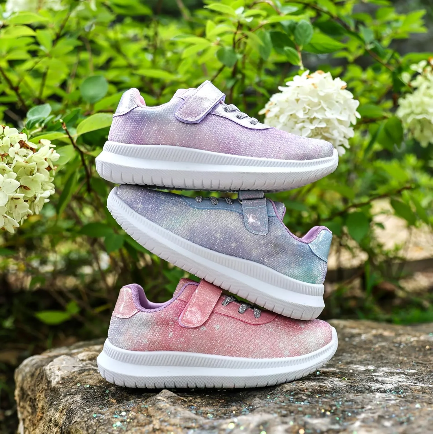 Toandon Girls Boys Kids Lightwight Breathable Athletic Sport Sneakers
