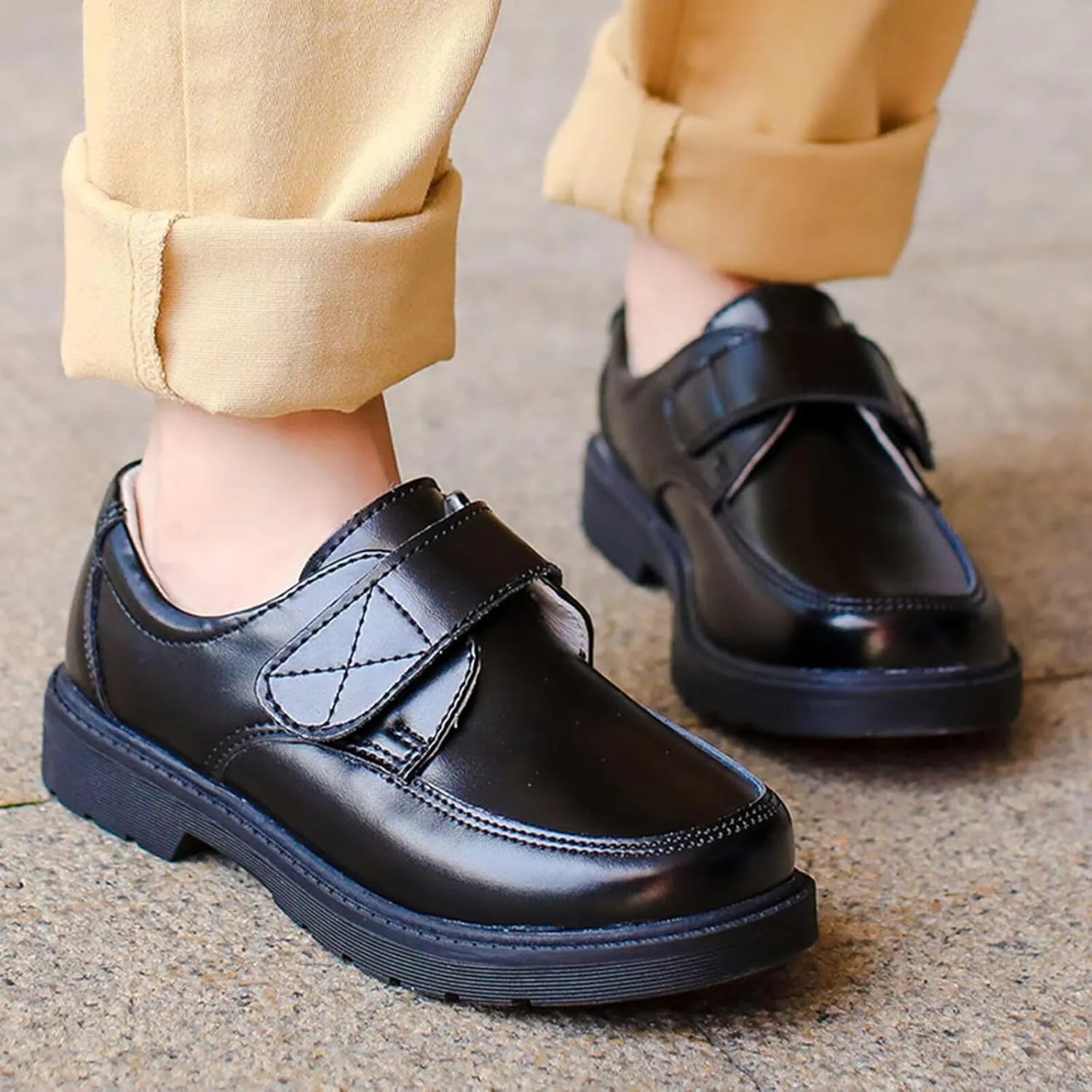 Toddler Boys Girls Leather Loafers Dress Shoes Kids Oxford Casual School Uniform Wedding Walking Shoes