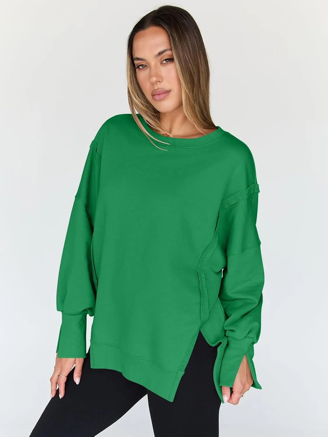 Trendy Queen Womens Oversized Sweatshirts Hoodies Crewneck Shirts Fall Outfits Teen Girls Y2k Winter Clothes