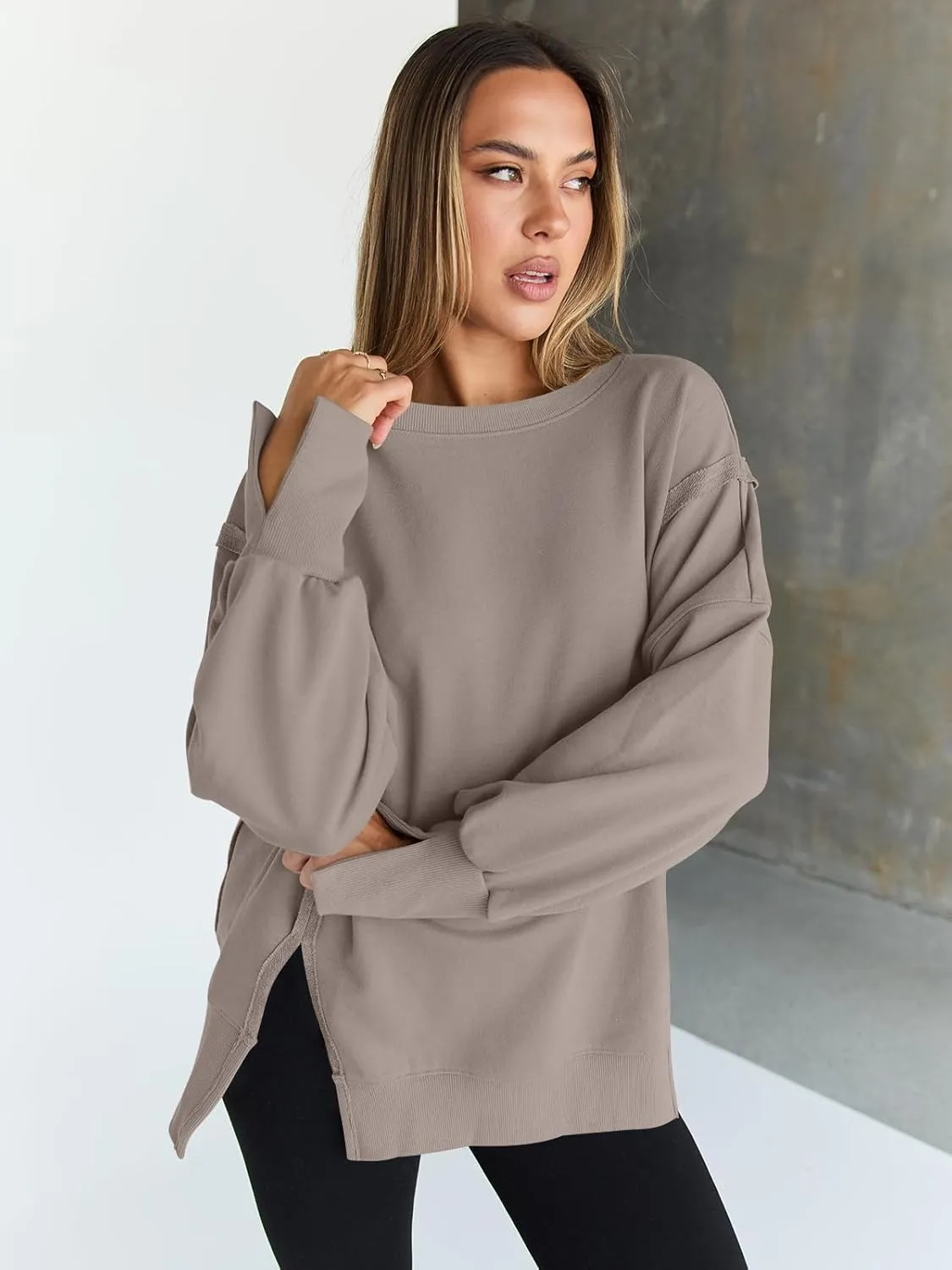 Trendy Queen Womens Oversized Sweatshirts Hoodies Crewneck Shirts Fall Outfits Teen Girls Y2k Winter Clothes