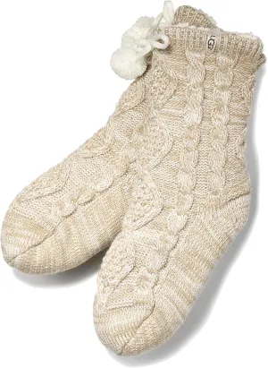UGG Women's Pom Pom Fleece Lined Crew Sock
