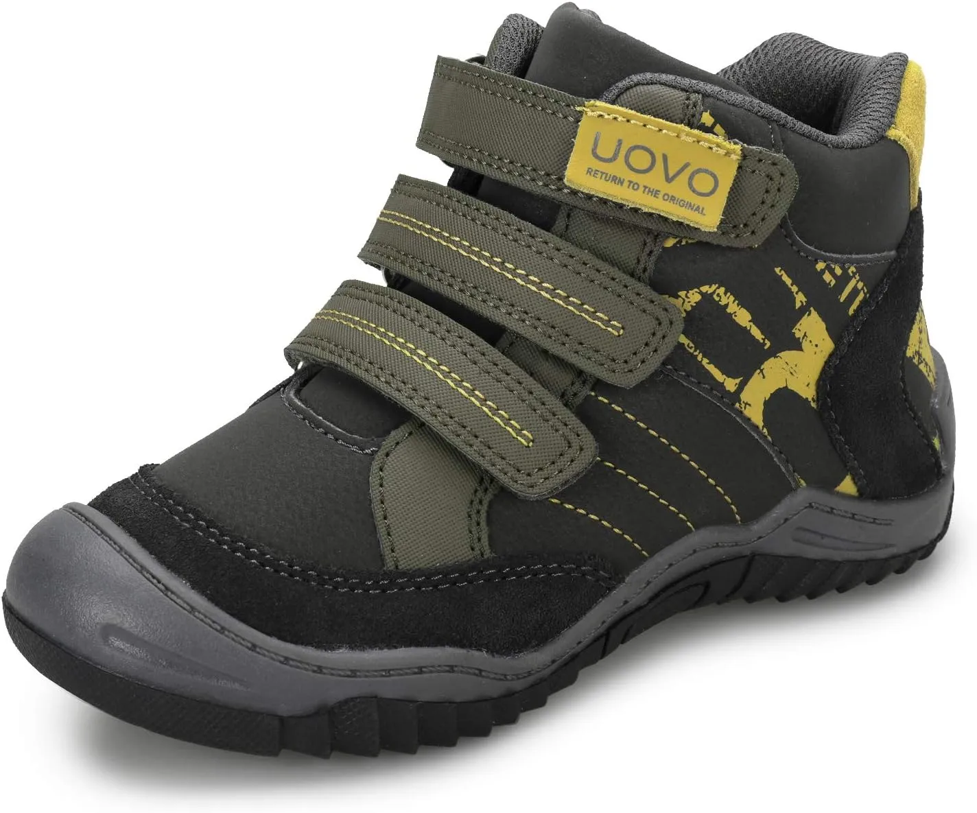 UOVO Boys Winter Snow Boots - Waterproof, Warm, Slip Resistant Outdoor Boots for Kids (Little/Big Boys)