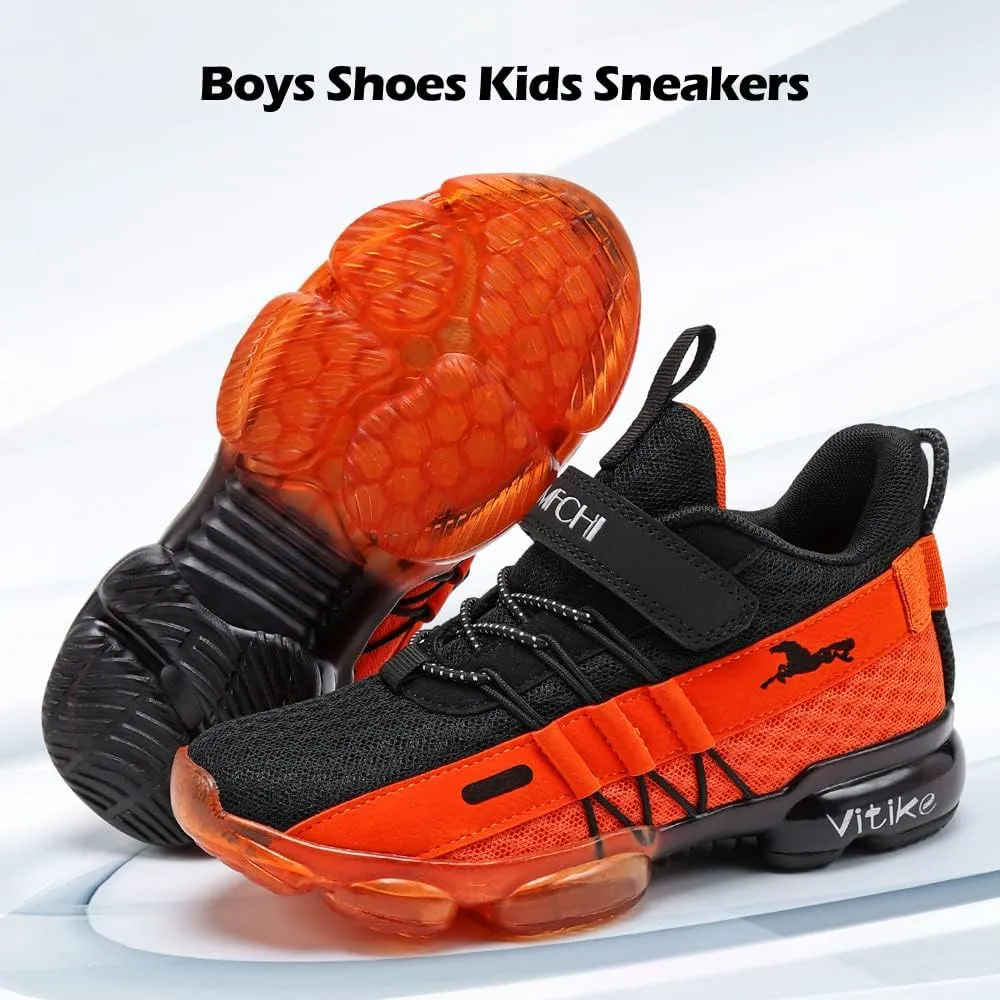 VITUOFLY Boys Sneakers Kids Running Shoes Girls Mesh Fitness Shoe Indoor Training Sneaker Lightweight Outdoor Sports Athletic Tennis Shoes for Little Kid/Big Kid