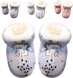 Warm Fur Baby Boots, 2024 New Warm Cozy Fleece Baby Booties, Winter Snow Anti-Slip Soft Sole Warm Sock Shoes