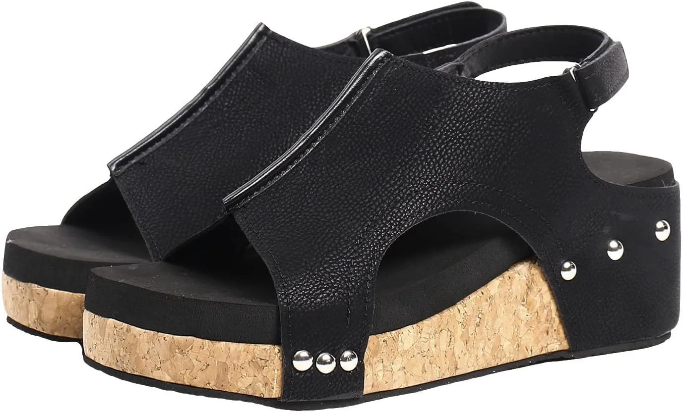 Wedge Sandals for Women 2025 New Platform Sandals with Ankle Strap Open Toe Espadrilles Wedge Heels Sandals Dressy Casual Boho Summer Beach Sandals Ladies Wedges