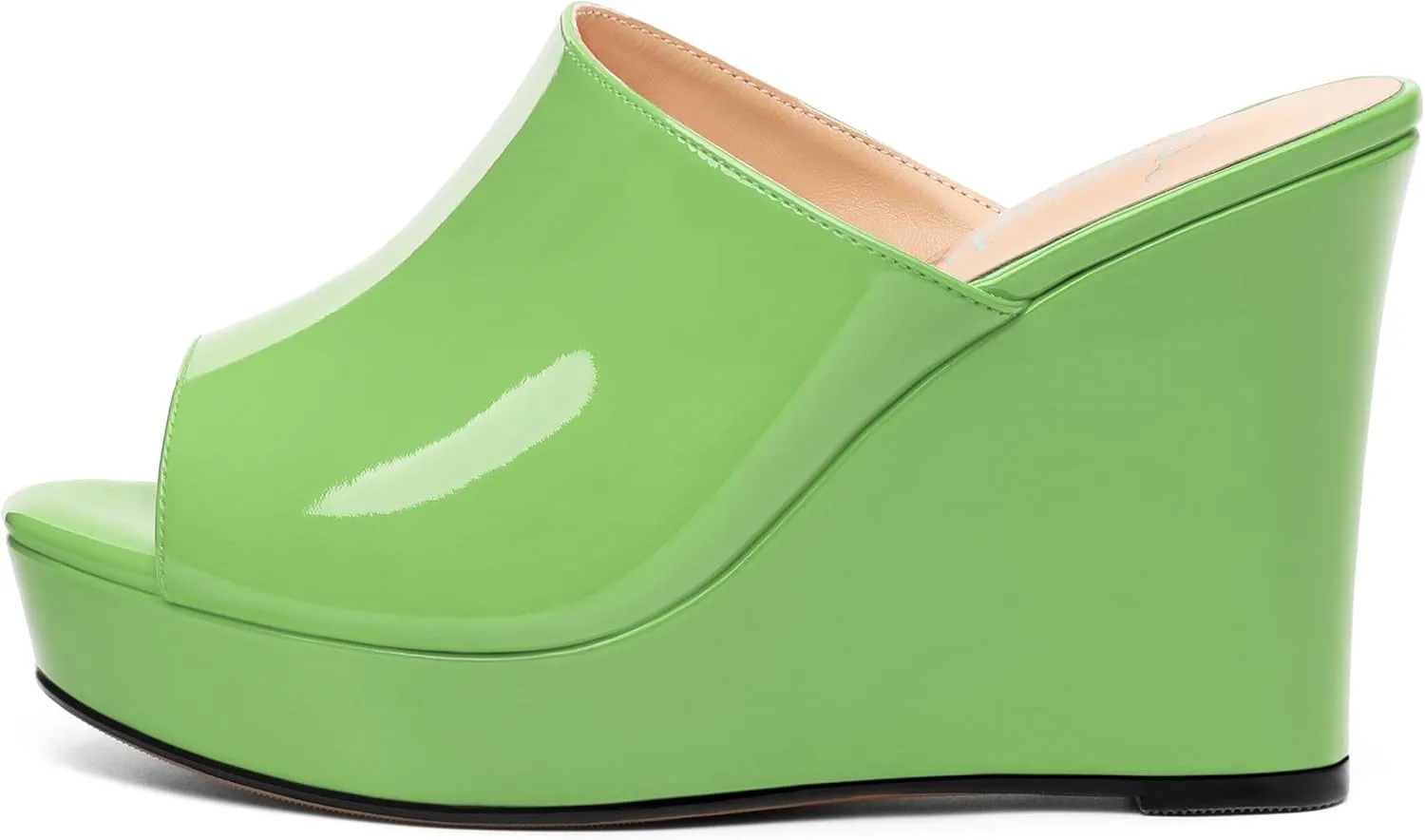 Wedge Sandals for Women Platform High Heels Summer Mules Slip on Comfortable Casual Open Toe Heeled Sandals 3.94 Inch