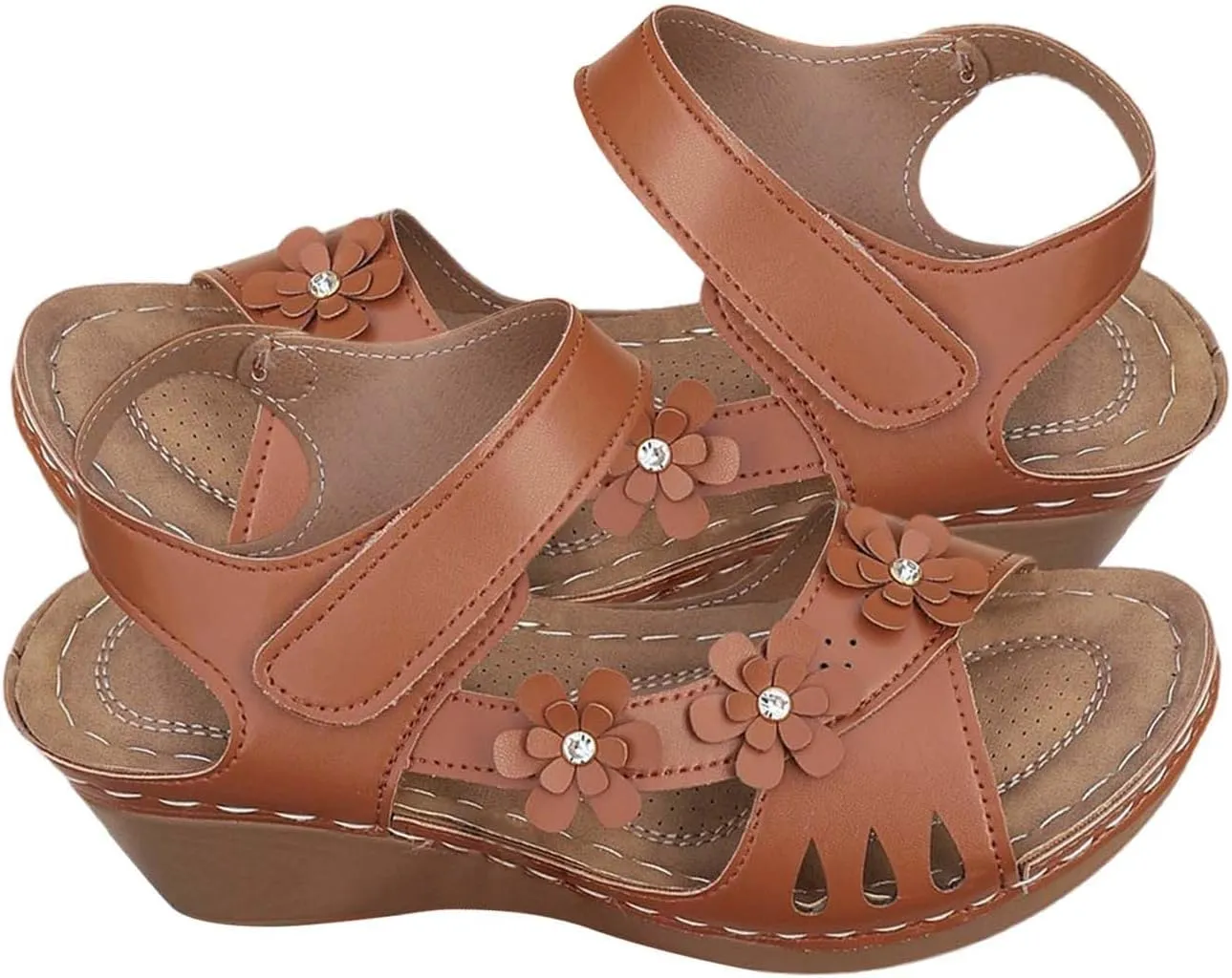Wedge Sandals for Women Slip On Mules with Side Cutouts and Mid Heel Platform for Effortless Slip On Convenience Orthopedic Sandal Beach Dressy Flip Flops for Wide Toe 2025 Spring