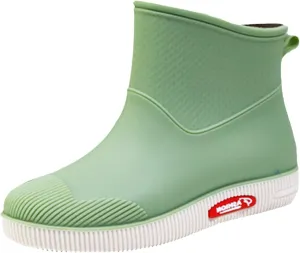 Wide Rainboots Boots Womens Waterproof Non-Slip Rubber Ankle Boots Rain Boots Waterproof Short Garden Boots