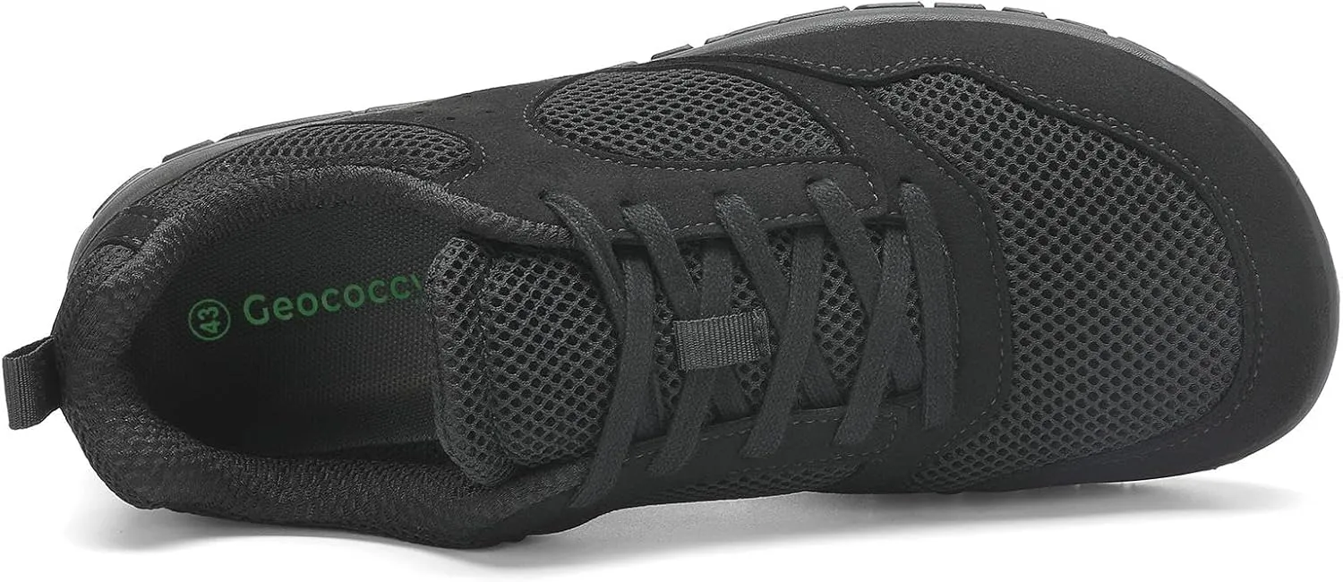 Wide Toe Box Walking Shoes for Men, Zero Drop Road Running Shoes, Lightweight, Breathable, for Tennis, Gym