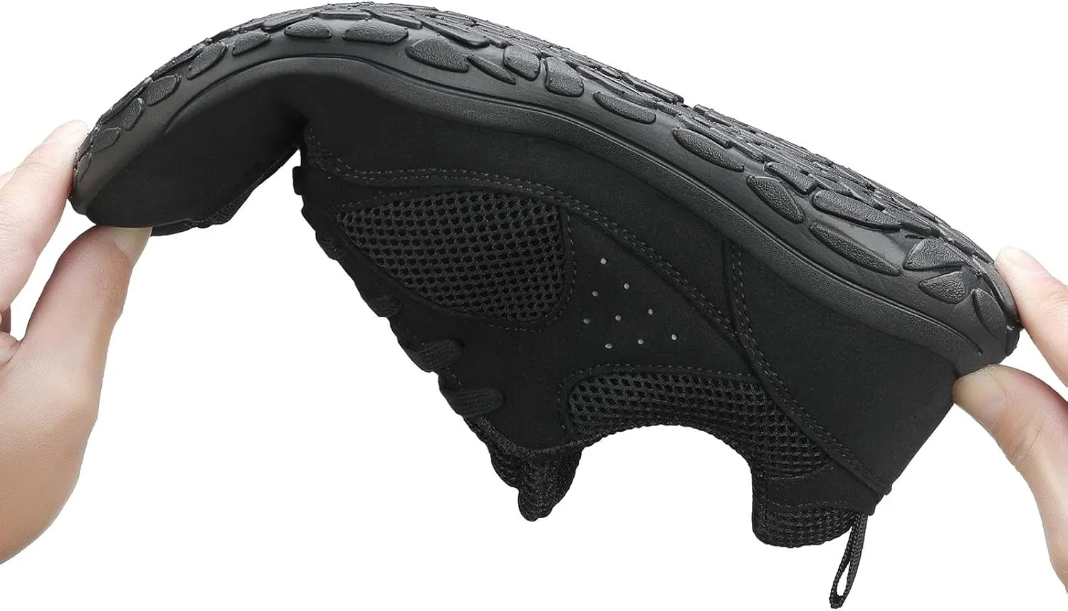 Wide Toe Box Walking Shoes for Men, Zero Drop Road Running Shoes, Lightweight, Breathable, for Tennis, Gym