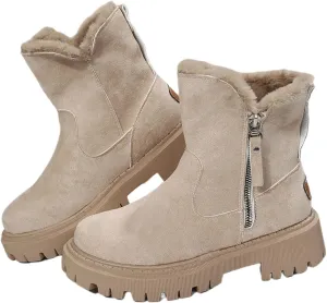 Winter Dress Boots For Women 2024 Snow Boots Classic Faux Fur Lined Slip On Ankle Booties Fashion Warm Loafers Shoes