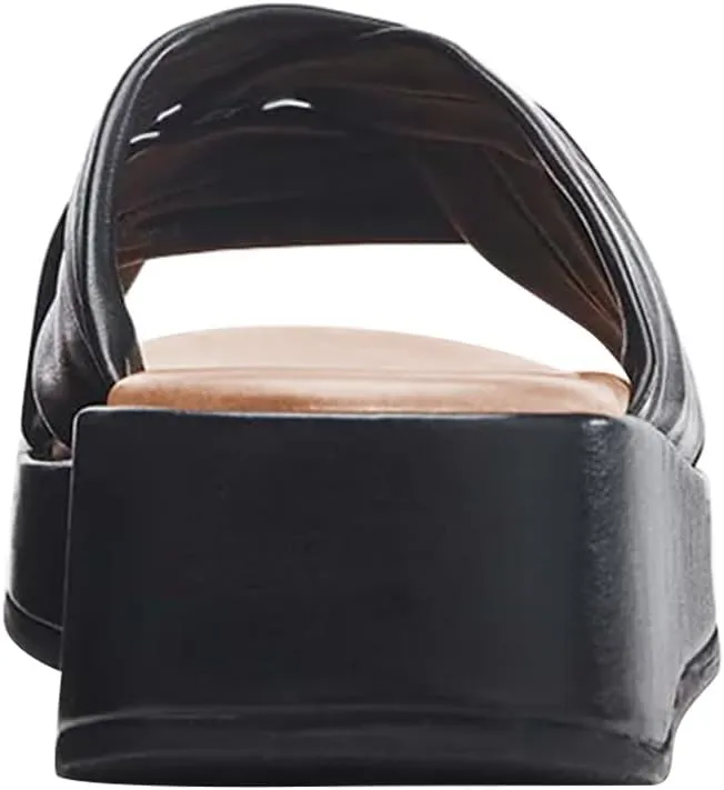 Women Classic Soft Insole Open Toe Platform Wedge Mules Slip on Casual Daily Indoor Outdoor Slide Sandals Size 4-16 US