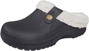 Women Clogs Shoes Winter Classic Fur Lined Clogs Waterproof Winter Fuzzy Slippers for Women Men Indoor and Outdoor