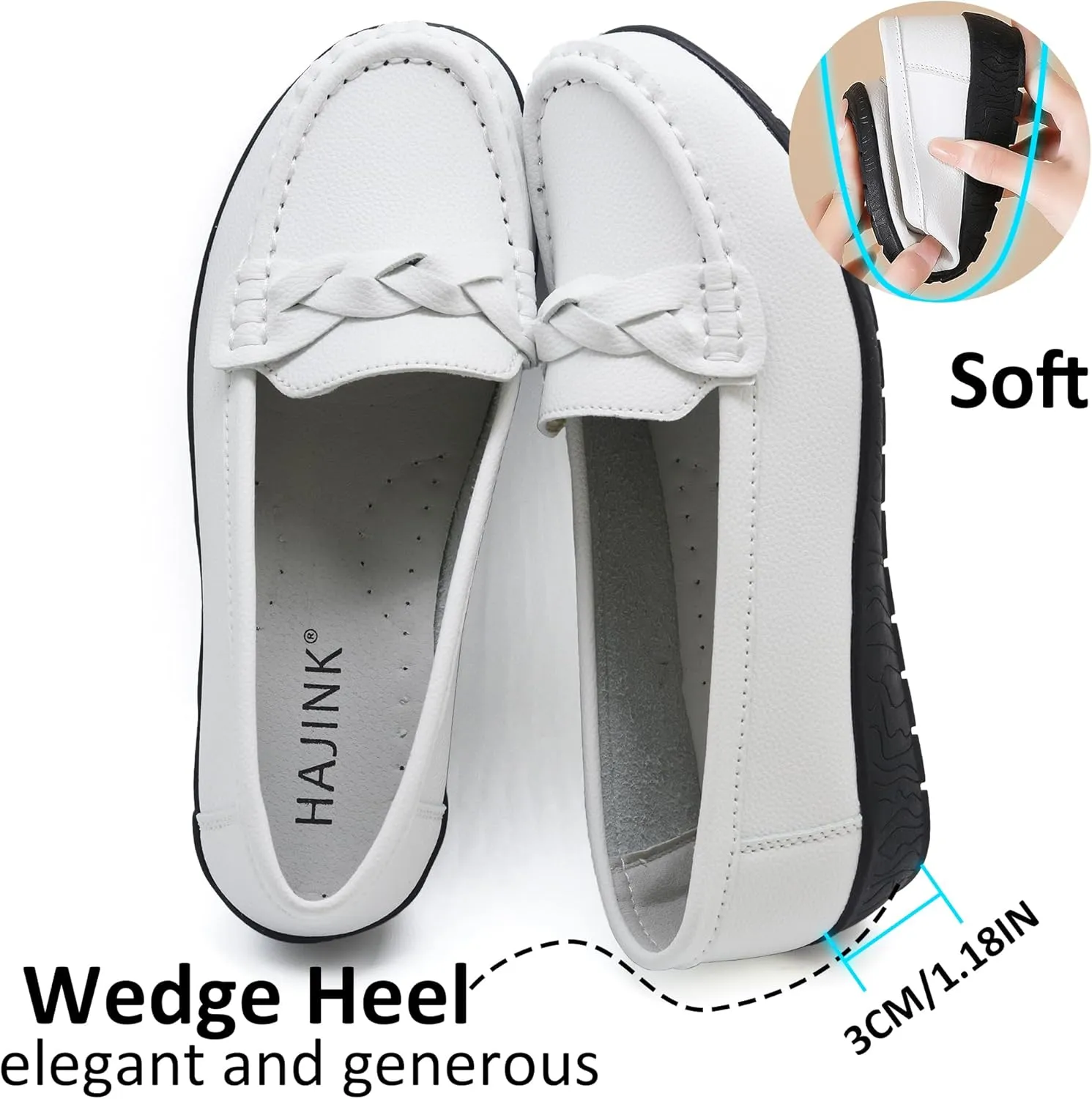 Women Loafers Flexible Breathable Slip-On Comfortable Sole Ladies Shoes for Walking