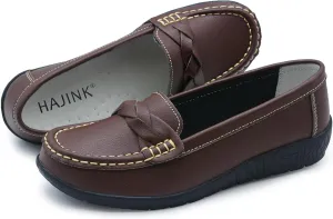 Women Loafers Flexible Breathable Slip-On Comfortable Sole Ladies Shoes for Walking