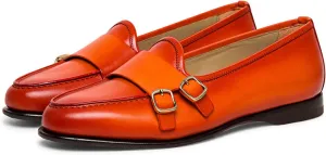 Women Round Toe Slip On Loafer Flats Monk Strap Casual Comfy 1 inch Flat Heel Dress Loafers Patent Buckle Strap Penny Loafers Office Ladies Walking Drive Loafers Retro 4-11 M US