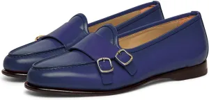 Women Round Toe Slip On Loafer Flats Monk Strap Casual Comfy 1 inch Flat Heel Dress Loafers Patent Buckle Strap Penny Loafers Office Ladies Walking Drive Loafers Retro 4-11 M US
