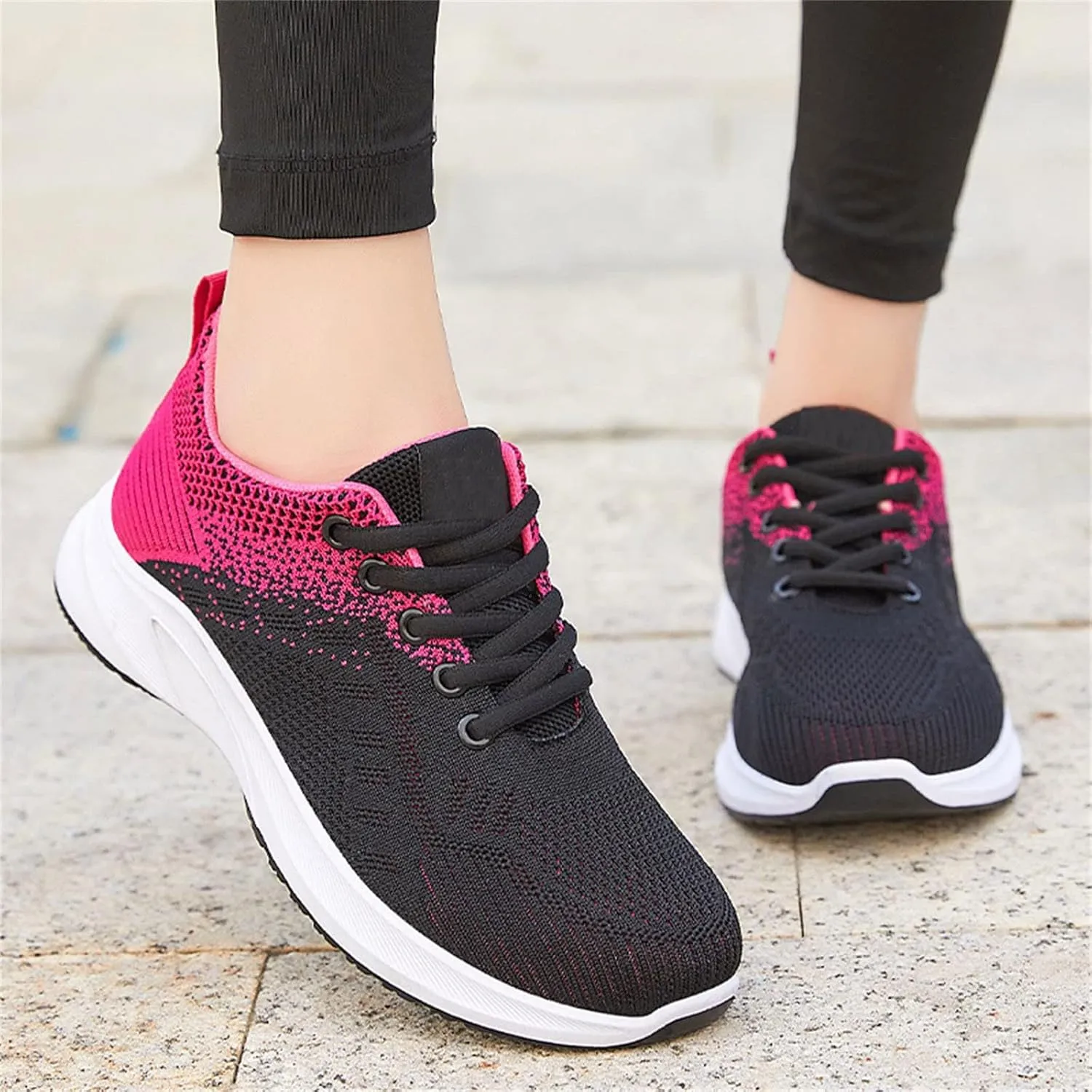 Women Running Sneakers Comfort Bowling Tennis Sneaker Lightweight Walking Athletic Shoes Comfortable Orthopedic Shoe Gym Sports Slip On Casual Breathable Fashion Sneakers