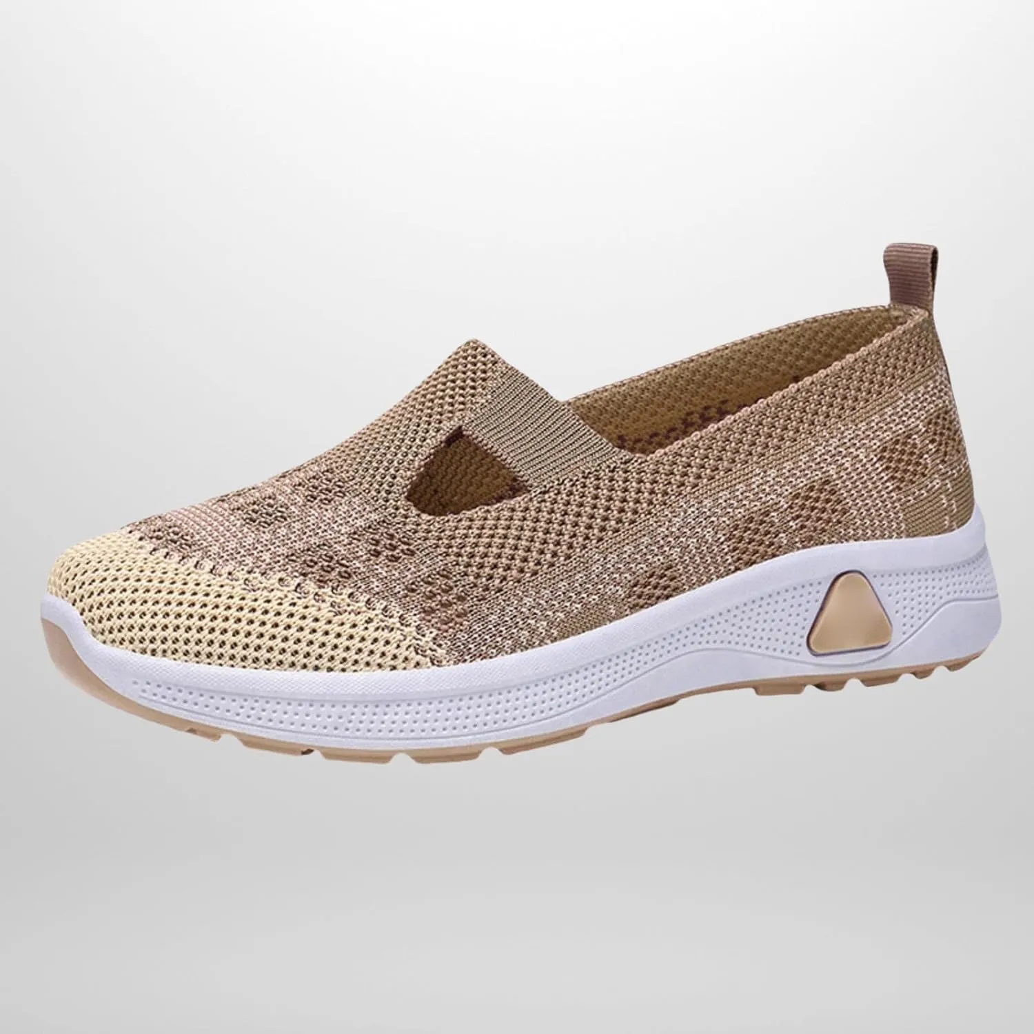 Women Walking Shoes Slip On Comfortable Women's Woven Orthopedic Breathable Soft Sole Shoes Hands Free Slip in Sneakers for Walking Trave