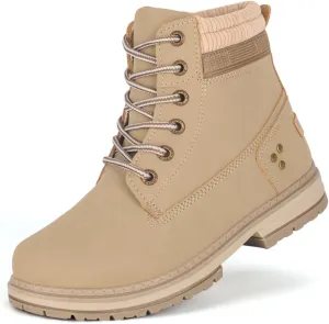 Women Work Hiking Boots - Comfortable Waterproof Lace Up Lightweight Black